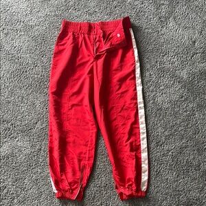 Vibrant Red Track Pants with Relaxed Fit